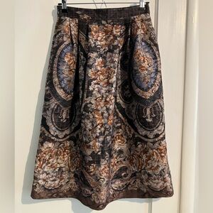 Vintage Jeffrey & Paula Baroque Floral Skirt Size S
